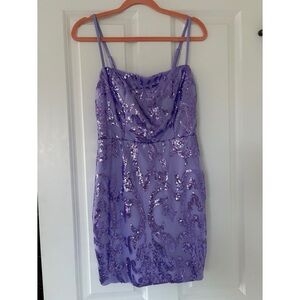 Small Mini Purple Sequin Dress